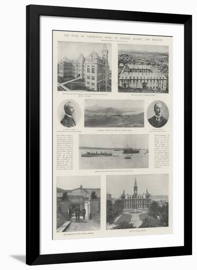 The Duke of Cornwall's Tour, St Vincent, Quebec, and Halifax-null-Framed Giclee Print