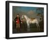 The Duke of Cumberlands Grey Racehorse Crab held by a Groom-James Seymour-Framed Giclee Print