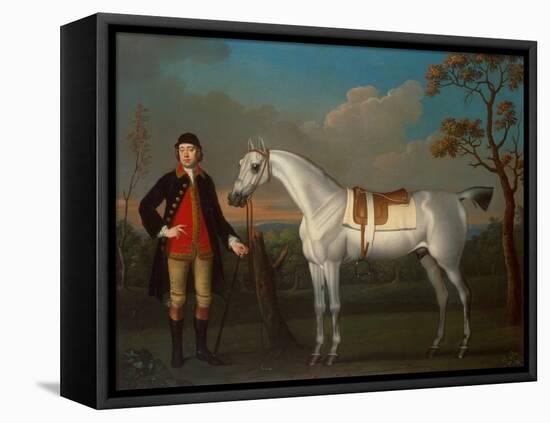 The Duke of Cumberlands Grey Racehorse Crab held by a Groom-James Seymour-Framed Stretched Canvas