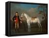 The Duke of Cumberlands Grey Racehorse Crab held by a Groom-James Seymour-Framed Stretched Canvas