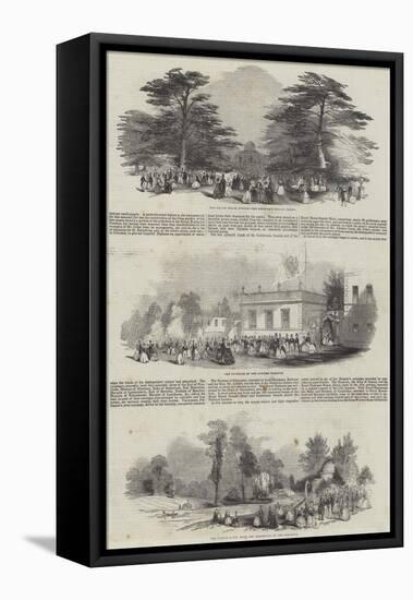 The Duke of Devonshire's Grand Fete to the Emperor of Russia, at Chiswick House-null-Framed Stretched Canvas