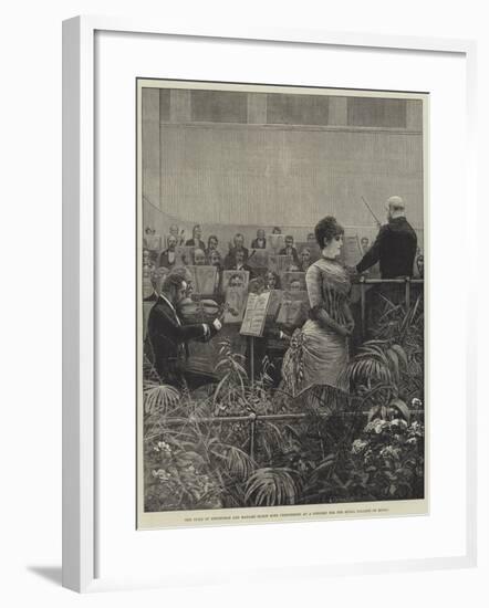 The Duke of Edinburgh and Madame Marie Roze Performing at a Concert for the Royal College of Music-Henry Stephen Ludlow-Framed Giclee Print