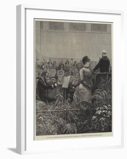 The Duke of Edinburgh and Madame Marie Roze Performing at a Concert for the Royal College of Music-Henry Stephen Ludlow-Framed Giclee Print