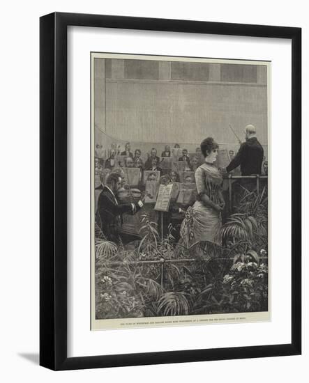 The Duke of Edinburgh and Madame Marie Roze Performing at a Concert for the Royal College of Music-Henry Stephen Ludlow-Framed Giclee Print