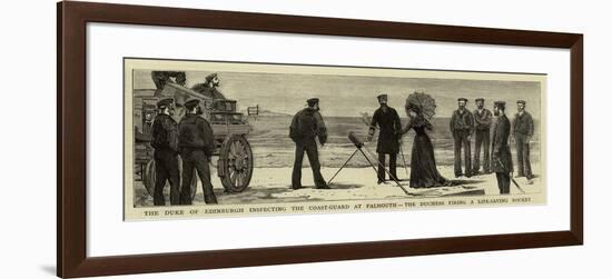 The Duke of Edinburgh Inspecting the Coast-Guard at Falmouth-null-Framed Giclee Print