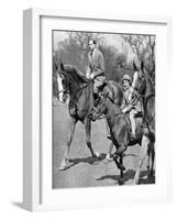 The Duke of Gloucester Riding with Princess Elizabeth in Windsor Great Park, C1936-null-Framed Giclee Print
