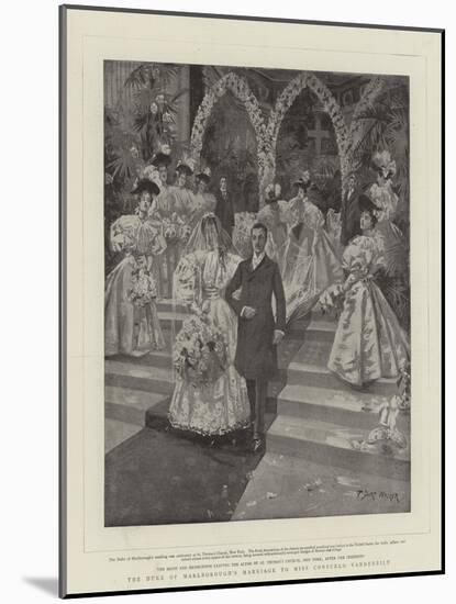 The Duke of Marlborough's Marriage to Miss Consuelo Vanderbilt-T. Dart Walker-Mounted Giclee Print