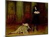 The Duke of Monmouth Pleading for His Life before James II (Oil on Canvas)-John Pettie-Mounted Giclee Print