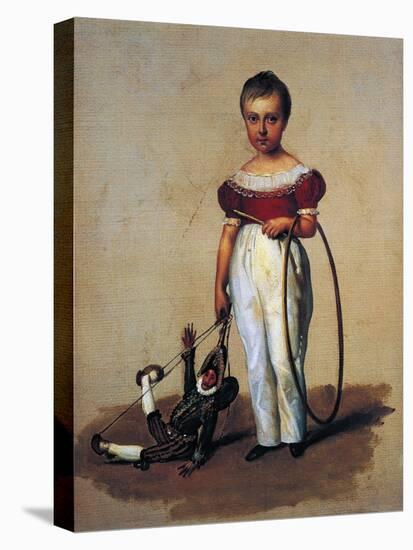 The Duke of Montpensier's as Child, Painting by Alexandre-Jean Dubois-Drahonet (1791-1834)-null-Stretched Canvas