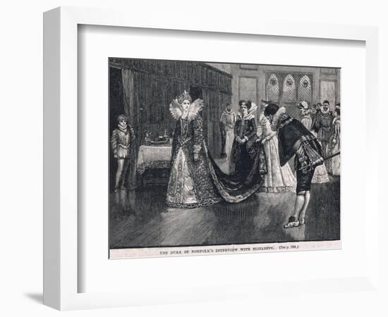 The Duke of Norfolks Interview with Elizabeth 1569-Henry Marriott Paget-Framed Giclee Print