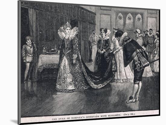 The Duke of Norfolks Interview with Elizabeth 1569-Henry Marriott Paget-Mounted Giclee Print