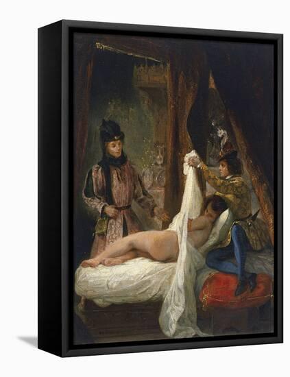 The Duke of Orléans Showing His Lover, C. 1826-Eugene Delacroix-Framed Stretched Canvas