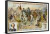 The Duke of Pappenheim Rides Through Magdeburg, Where Buildings are on Fire-null-Framed Stretched Canvas