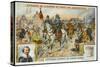 The Duke of Pappenheim Rides Through Magdeburg, Where Buildings are on Fire-null-Stretched Canvas