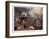 The Duke of Wellington (1769-1852) with Troops Advancing at the Battle of Waterloo, Illustration…-William Heath-Framed Giclee Print