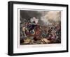 The Duke of Wellington (1769-1852) with Troops Advancing at the Battle of Waterloo, Illustration…-William Heath-Framed Giclee Print