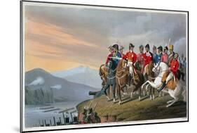 'The Duke of Wellington and his Staff Crossing the Bidassoa and Entering France', 1813 (1816)-Matthew Dubourg-Mounted Giclee Print