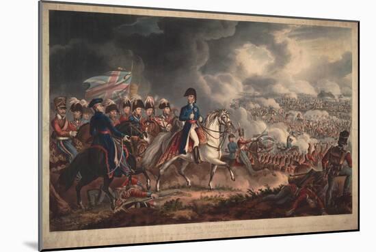 The Duke of Wellington and the Most Distinguished Officers at the Battle of Waterloo-William Heath-Mounted Giclee Print