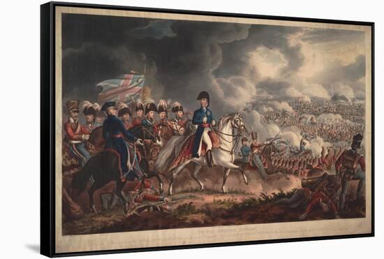 The Duke of Wellington and the Most Distinguished Officers at the Battle of Waterloo-William Heath-Framed Stretched Canvas