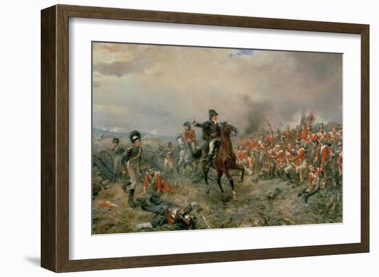 The Duke of Wellington at Waterloo-Robert Alexander Hillingford-Framed Giclee Print