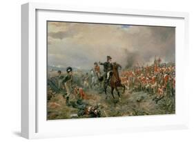 The Duke of Wellington at Waterloo-Robert Alexander Hillingford-Framed Giclee Print