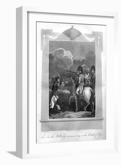 The Duke of Wellington Commanding at the Battle of Assaye, 1816-T Wallis-Framed Giclee Print