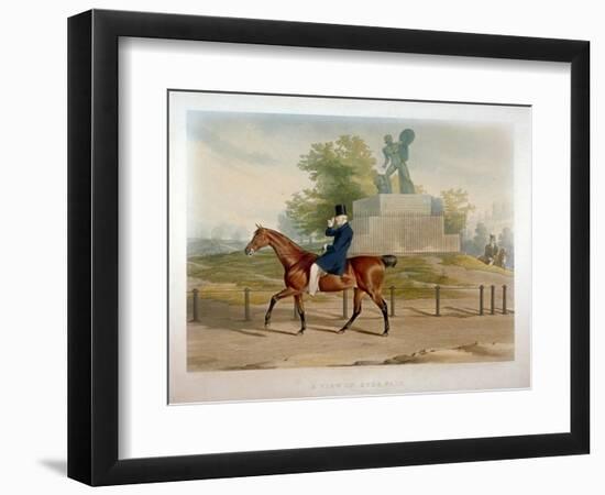 The Duke of Wellington Riding Past the Achilles Statue in Hyde Park, London, 1844-John Harris-Framed Giclee Print