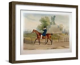 The Duke of Wellington Riding Past the Achilles Statue in Hyde Park, London, 1844-John Harris-Framed Giclee Print