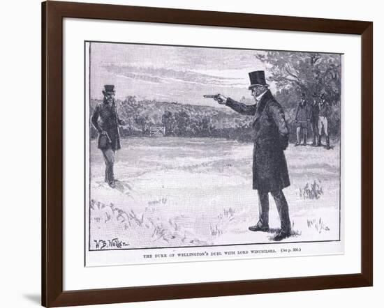 The Duke of Wellington's Duel with Lord Winchilsea 1829-William Barnes Wollen-Framed Giclee Print