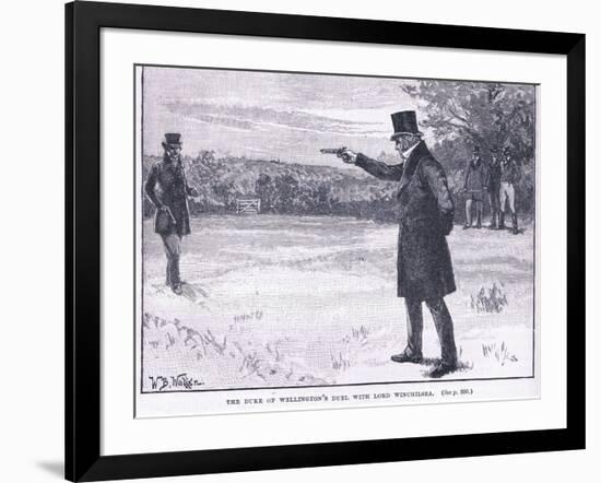 The Duke of Wellington's Duel with Lord Winchilsea 1829-William Barnes Wollen-Framed Giclee Print