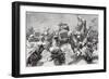 The Duke of Westminster and His Armoured Cars Dash to the Rescue of Shipwrecked Crews-Howard K. Elcock-Framed Giclee Print