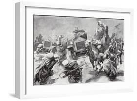 The Duke of Westminster and His Armoured Cars Dash to the Rescue of Shipwrecked Crews-Howard K. Elcock-Framed Giclee Print