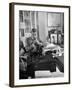 The Duke of Windsor Lighting His Pipe in the Living Room-David Scherman-Framed Premium Photographic Print