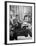 The Duke of Windsor Lighting His Pipe in the Living Room-David Scherman-Framed Premium Photographic Print