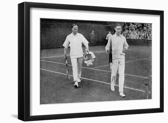 The Duke of York and His Doubles Partner Wing Commander Sir Louis Greig, Wimbledon 1926-null-Framed Giclee Print