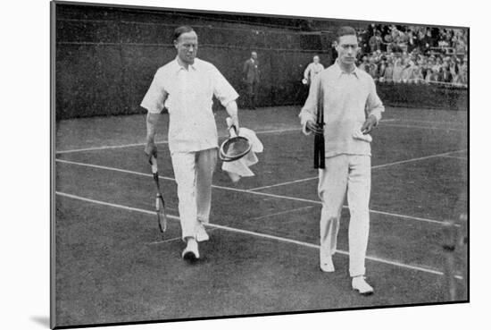 The Duke of York and His Doubles Partner Wing Commander Sir Louis Greig, Wimbledon 1926-null-Mounted Giclee Print