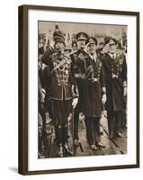 The Duke of York and Prince Henry Welcoming the Prince of Wales at Portsmouth, 1925-null-Framed Photographic Print