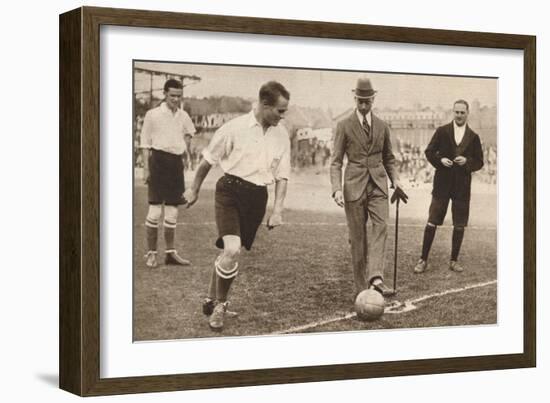 The Duke of York ,Charity Football Match, Tottenham Hotspurs and Corinthians, C1921-null-Framed Photographic Print