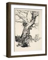 The Duke's Oak, Illustration from 'Midsummer Nights Dream' by William Shakespeare, 1908 (Litho)-Arthur Rackham-Framed Giclee Print