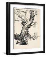 The Duke's Oak, Illustration from 'Midsummer Nights Dream' by William Shakespeare, 1908 (Litho)-Arthur Rackham-Framed Giclee Print