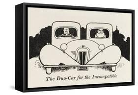 The Duo Car for the Incompatible-William Heath Robinson-Framed Stretched Canvas