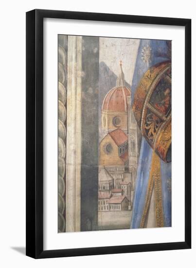 The Duomo, Detail from the Fresco in the Sala Dei Gigli, C1470 (Fresco)-Domenico Ghirlandaio-Framed Premium Giclee Print