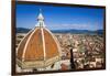 The Duomo dome and rooftops from Giotto's Bell Tower, Florence, Tuscany, Italy-Russ Bishop-Framed Photographic Print