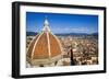 The Duomo dome and rooftops from Giotto's Bell Tower, Florence, Tuscany, Italy-Russ Bishop-Framed Photographic Print