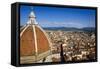 The Duomo dome from Giotto's Bell Tower, Florence, Tuscany, Italy-Russ Bishop-Framed Stretched Canvas