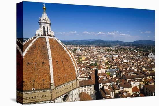 The Duomo dome from Giotto's Bell Tower, Florence, Tuscany, Italy-Russ Bishop-Stretched Canvas