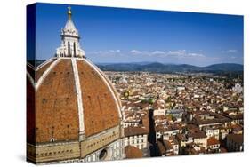 The Duomo dome from Giotto's Bell Tower, Florence, Tuscany, Italy-Russ Bishop-Stretched Canvas