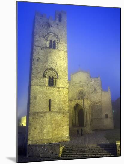 The Duomo in Fog at Dusk, Erice, Sicily, Italy, Europe-Stuart Black-Mounted Photographic Print