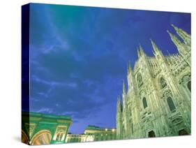 The Duomo, Lombardia, Milan, Italy-Walter Bibikow-Stretched Canvas