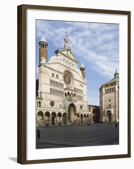 The Duomo Santa Maria Assunta and Battistero, Cremona, Lombardy, Italy, Europe-James Emmerson-Framed Photographic Print